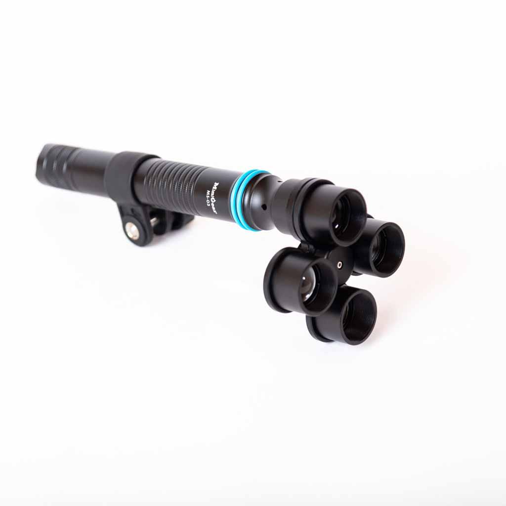 [MG-MS-03C-S] MiniGear Snoot Diving Light MS-03 mit Rotations-Kopf - Schwarz