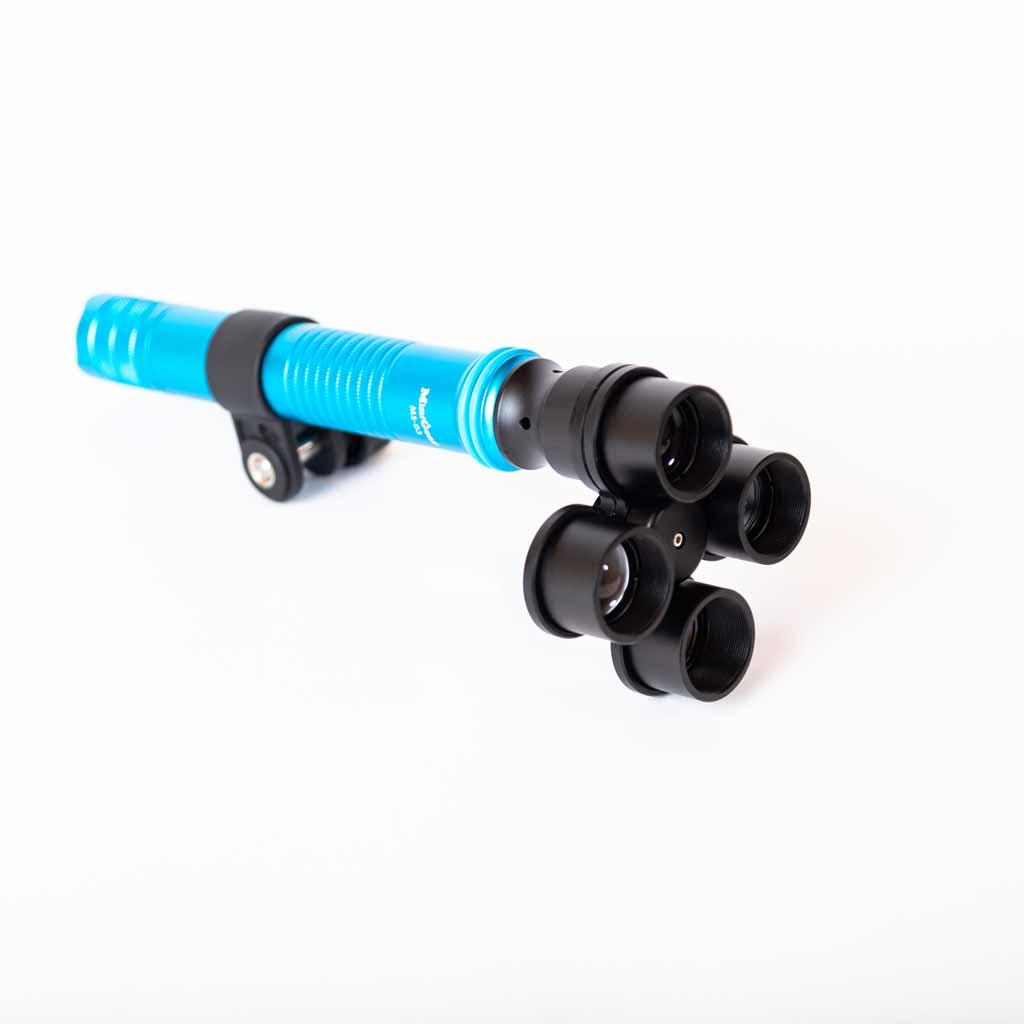 MiniGear Snoot Diving Light MS-03 mit Rotations-Kopf - Blau